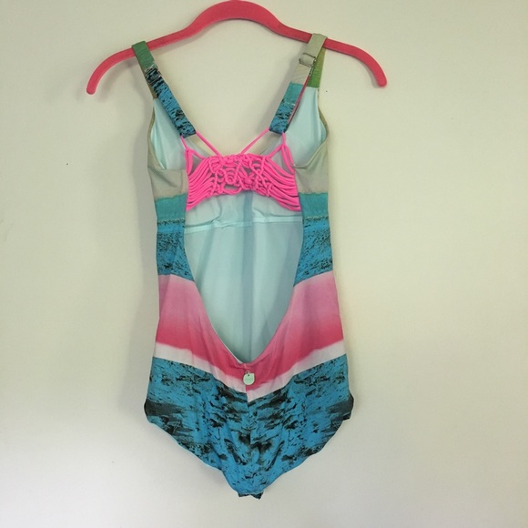 Swimsuit one piece Anthropologie woven open back s - Picture 5 of 6